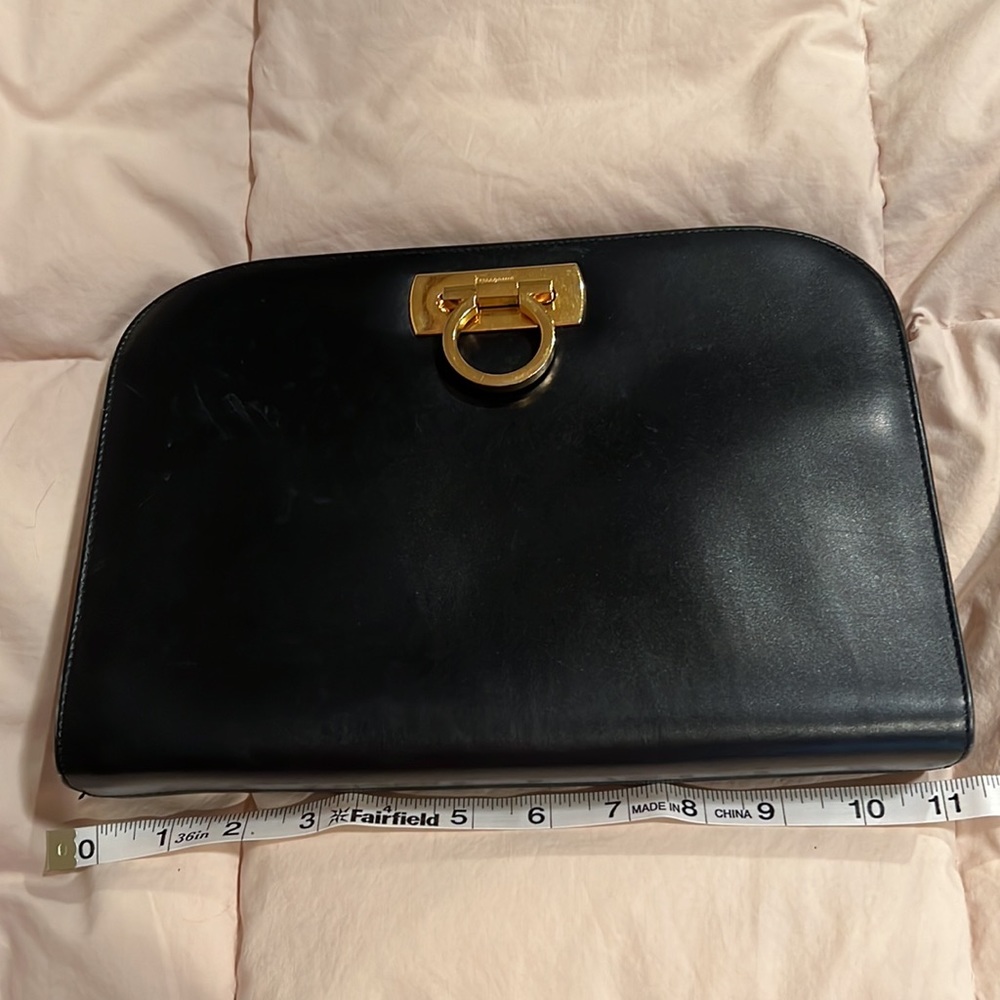Ferragamo Diana Clutch, Gancini Clasp - Picture 2 of 15